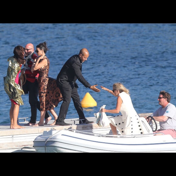 Demi Moore lors du mariage de Bob Geldof avec Jeanne Marine, au Tropicana de Rayol-Canadel-sur-Mer, le 19 septembre 2015