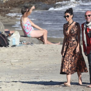 Demi Moore lors du mariage de Bob Geldof avec Jeanne Marine, au Tropicana de Rayol-Canadel-sur-Mer, le 19 septembre 2015