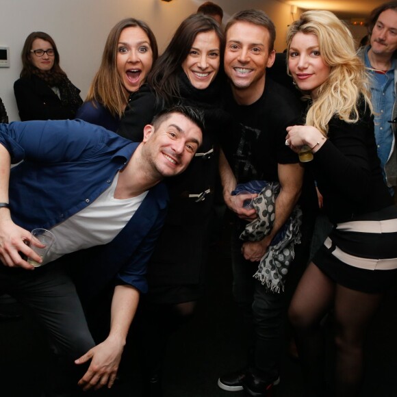 Exclusif - Emmanuelle Boidron, Mélanie Kah, Franck le Hen, Lola Marois Bigard, Anthony Joubert - Cocktail suite à la générale de la pièce "Revenir un jour (remix)" aux feux de la rampe à Paris le 26 mars 2015.