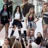 Lauren Jauregui, Normani Hamilton, Camila Cabello, Ally Brooke, et Dinah-Jane Hansen du groupe Fifth Harmony en concert pour le NBC's Today à New York le 10 juillet 2015
