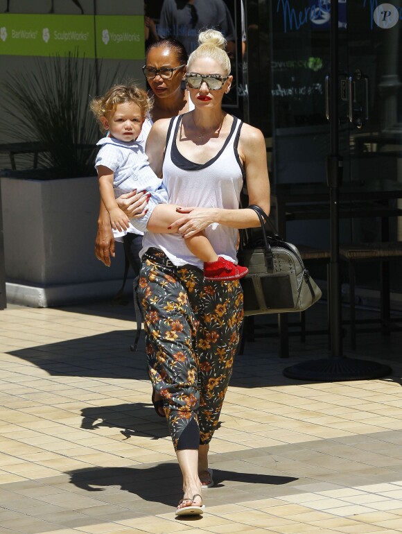 Gwen Stefani et ses fils Apollo et Zuma à Los Angeles Le 28 Août 2015