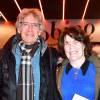 Exclusif - Yves Duteil et sa femme Noëlle au vernissage de l'exposition Barbara, Trait Pour Trait, du dessinateur Guy Papin au Théâtre Bobino à Paris le 2 mars 2015. 
