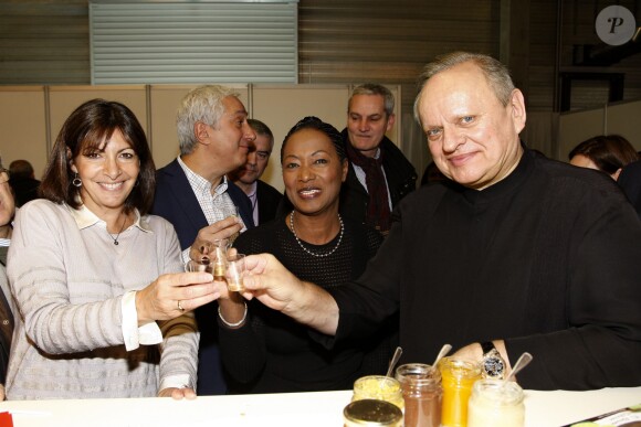 Anne Hidalgo, Babette de Rozières, Joël Robuchon - 1er salon de la gastronomie des Outre-Mer à paris le 7 février 2015 07/02/2015 - Paris