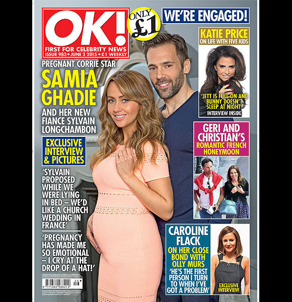 Samia Ghadie et Sylvain Longchambon en une du magazine OK !