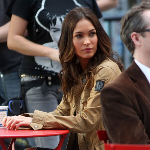 Megan Fox sur le tournage de "Teenage Mutant Ninja Turtles 2" à New York, le 11 mai 2015