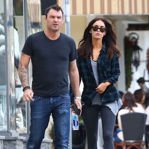 Exclusif - Megan Fox et son mari Brian Austin Green vont déjeuner au restaurant "Sweet Butter" à Sherman Oaks, le 14 décembre 2014.