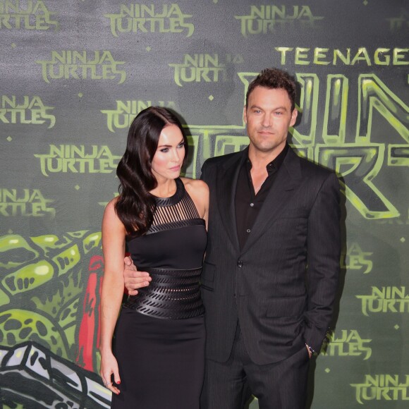 Megan Fox et son mari Brian Austin Green lors de la première du film "Teenage Mutant Ninja Turtles" à Berlin, le 5 octobre 2014