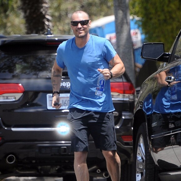 Brian Austin Green à la sortie de son cours de gym à Los Angeles, le 3 août 2015.
