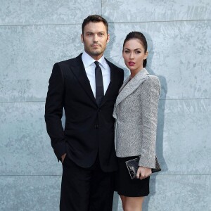 Brian Austin Green et Megan Fox au défilé arriving Giorgio Armani à Milan pendant la Fashion Week, le 27 septembre 2010