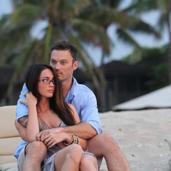 Brian Austin Green et Megan Fox après leur mariage à Hawaii le 28 juin 2010