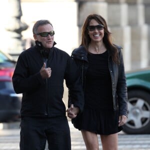 Robin WIlliams et sa femme Susan Schneider à Paris, le 25 novembre 2011