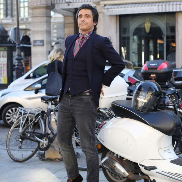 Ariel Wizman lors du défilé Isabel Marant (collection prêt-à-porter printemps-été 2016, au Palais-Royal. Paris, le 2 octobre 2015.
