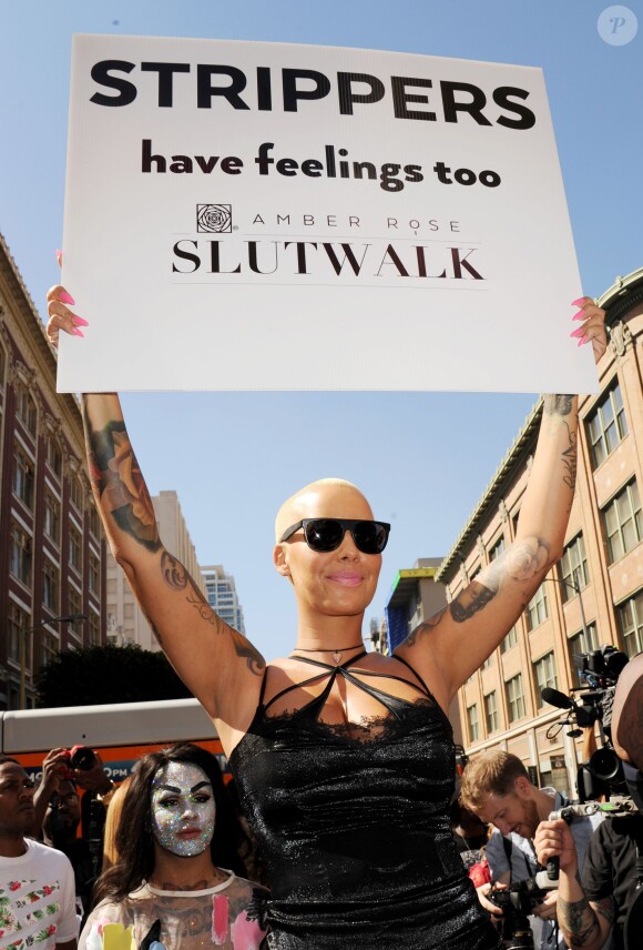 Amber Rose - Marche des salopes organisée par Amber Rose dans les rues de Los Angeles, le 3 octobre 2015