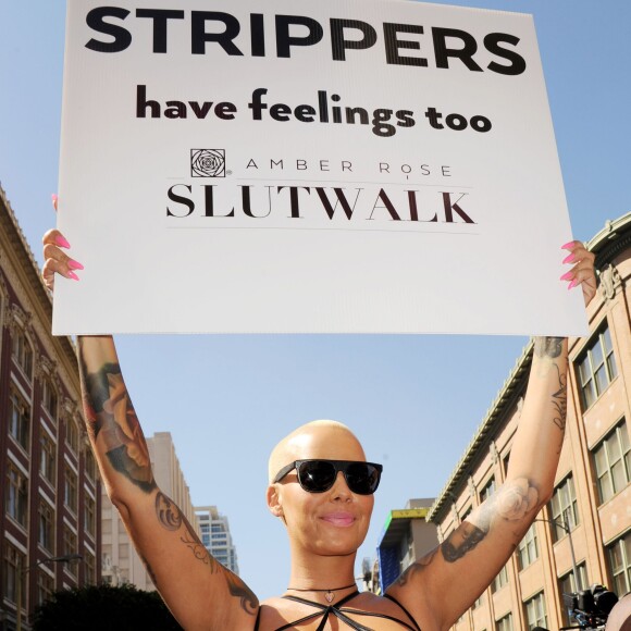 Amber Rose - Marche des salopes organisée par Amber Rose dans les rues de Los Angeles, le 3 octobre 2015