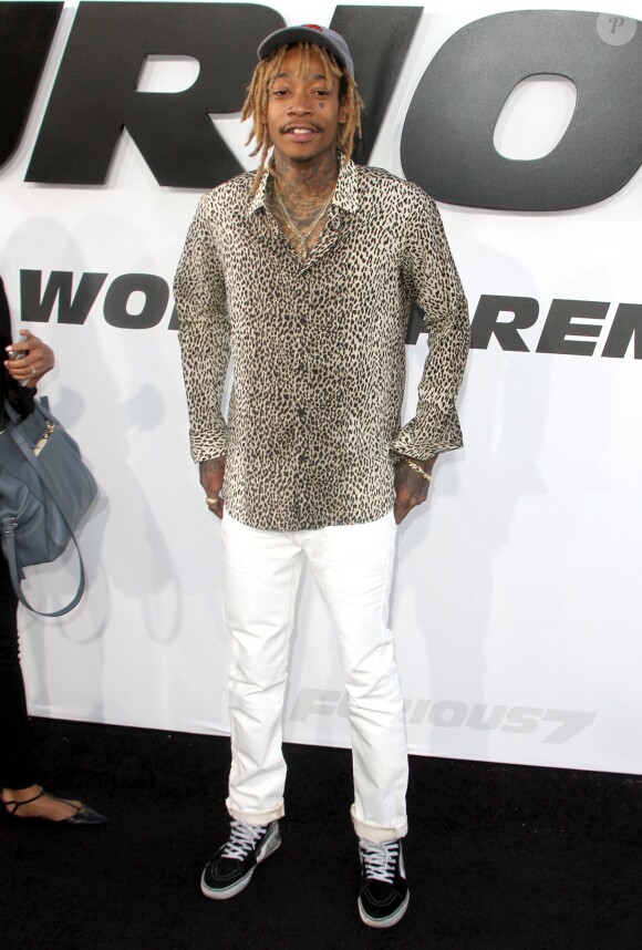 Wiz Khalifa - Avant-première du film "Fast and Furious 7" à Hollywood, le 1er avril 2015.