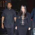 Kim Kardashian enceinte et son mari Kanye West dans les rues de New York, le 14 septembre 2015.