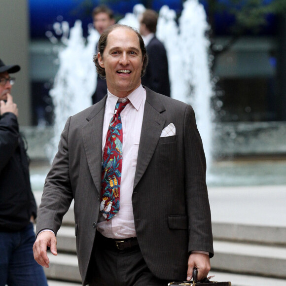 Matthew McConaughey, méconnaissable, sur le tournage de son nouveau film 'Gold' à New York, le 3 octobre 2015.