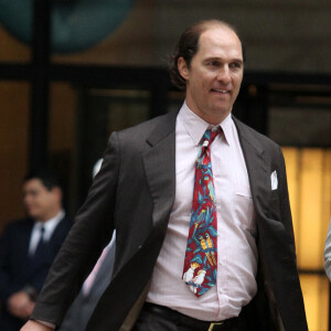 Matthew McConaughey, méconnaissable, sur le tournage de son nouveau film 'Gold' à New York, le 3 octobre 2015.