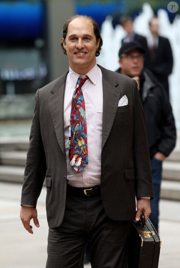 Matthew McConaughey sur le tournage de son nouveau film 'Gold' à New York, le 3 octobre 2015.