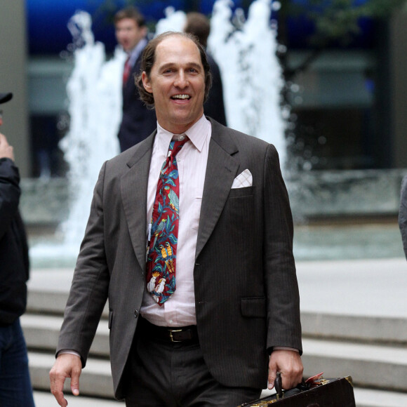 Matthew McConaughey, méconnaissable, sur le tournage de son nouveau film 'Gold' à New York, le 3 octobre 2015.