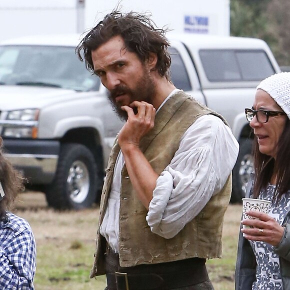 Exclusif - Matthew McConaughey sur le tournage de "The Free State Of Jones" à la Nouvelle-Orléans le 21 février 2015.