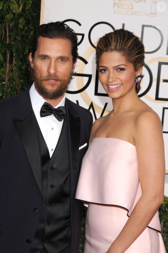 Matthew McConaughey et Camila Alves - 72e cérémonie annuelle des Golden Globe Awards à Beverly Hills le 11 janvier 2015