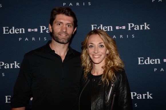 Exclusif - Pierre Rabadan et sa compagne Laurie Delhostal à l'avant-première du film "On voulait tout casser" au cinéma Gaumont Marignan à Paris, le 27 mai 2015.
