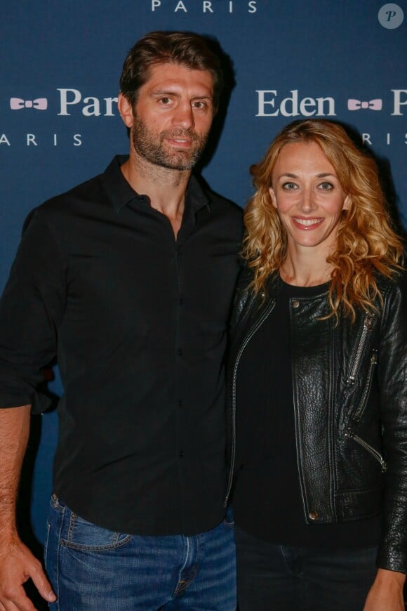 Exclusif - Pierre Rabadan et sa compagne Laurie Delhostal à l'avant-première du film "On voulait tout casser" au cinéma Gaumont Marignan à Paris, le 27 mai 2015.