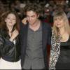 Kristen Stewart, Robert Pattinson et Catherine Hardwick à la première de Twilight à Rome en 2008.