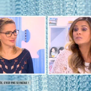 Clara Morgane, enceinte, invitée des Maternelles, le 7 octobre 2015, sur France 5