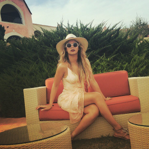 Beyoncé en vacances en Méditerranée, septembre 2015.