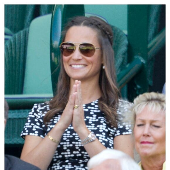 Pippa Middleton au tournoi de tennis de Wimbledon le 9 juillet 2015.