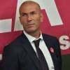 Zinédine Zidane, parrain de l'association lors de la dictée ELA à l'école Marseille à Paris, le 12 octobre 2015, pour le lancement de la campagne nationale contre la maladie et le handicap de l'association européenne contre les leucodystrophies (ELA)