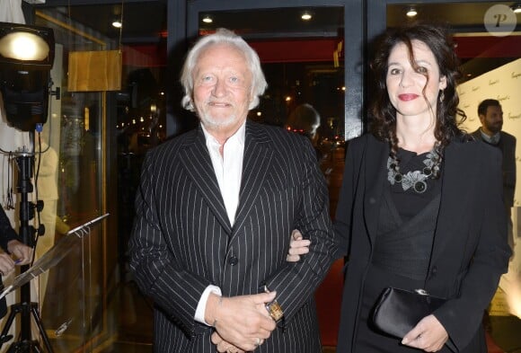Niels Arestrup et sa femme Isabelle - Soirée "Stars et Saveurs" à l'occasion de la nouvelle carte élaborée par le chef Pierre Gagnaire au Fouquet's à Paris le 12 octobre 2015.