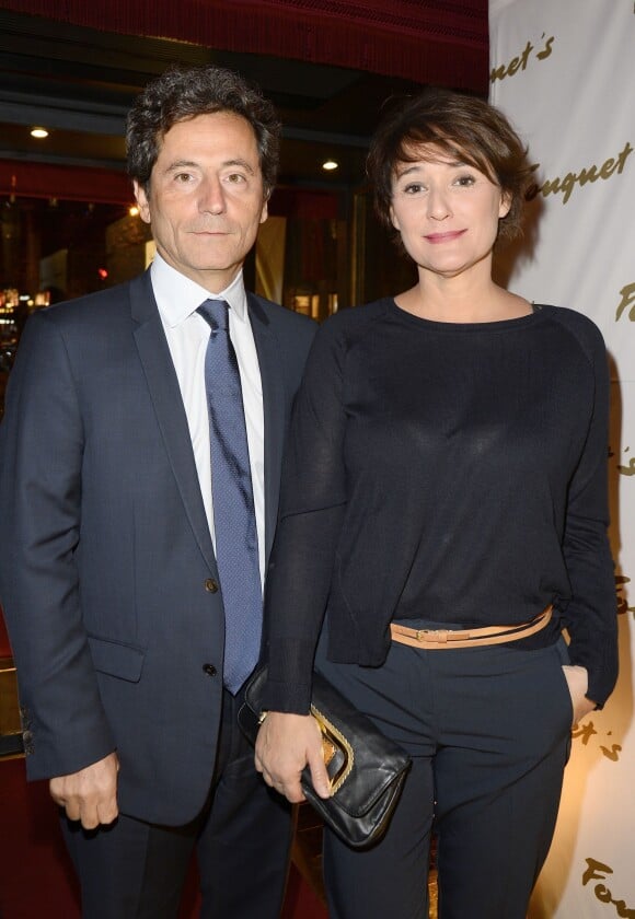 Daniela Lumbroso et son mari Eric Ghebali - Soirée "Stars et Saveurs" à l'occasion de la nouvelle carte élaborée par le chef Pierre Gagnaire au Fouquet's à Paris le 12 octobre 2015.