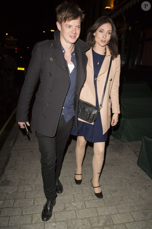 Richard Jones et sa femme Sophie Ellis Bextor arrivant au Chiltern Firehouse à Londres, le 8 octobre 2014.