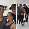 Priscilla Betti durant ses répétitions pour Danse avec les stars 6. Elle fait équipe avec Christophe Licata. Octobre 2015.