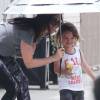 Megan Fox emmène ses enfants Noah et Bodhi à la crèche à Los Angeles, le 6 août 2015