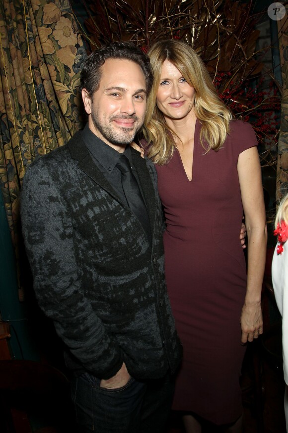 Thomas Sadoski et Laura Dern lors d'un repas en l'honneur du film Wild à La Grenouille à New York le 3 décembre 2014