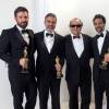 Ben Affleck, George Clooney, Jack Nicholoson, et Grant Heslov aux Oscars 2013.