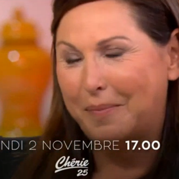 Evelyne Thomas, en larmes et le visage gonflé dans la bande annonce de C'est mon choix dont le retour sur Chérie 25 est prévu pour le 2 novembre 2015 à 17h.