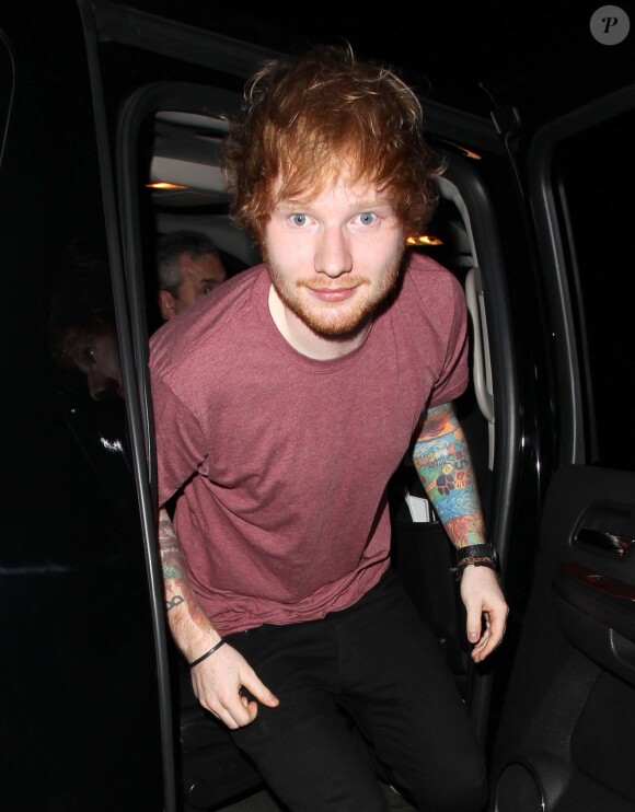 Ed Sheeran  à la sortie du club "Nice Guy" à West Hollywood. Le 25 juin 2015