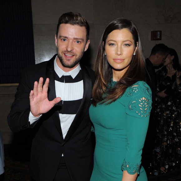 Justin Timberlake et Jessica Biel lors de la soirée Fashion Group International Night Of Stars Gala au Cipriani Wall Street à New York le 22 octobre 2015.