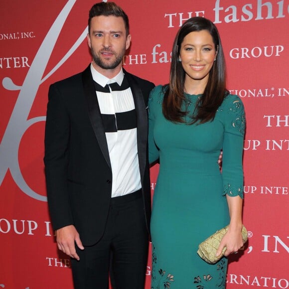 Justin Timberlake et Jessica Biel lors de la soirée Fashion Group International Night Of Stars Gala au Cipriani Wall Street à New York le 22 octobre 2015.