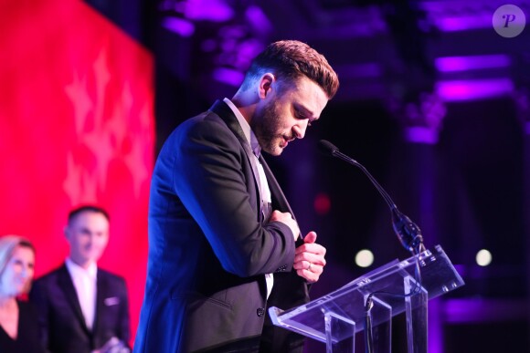 Justin Timberlake pendant la soirée Fashion Group International Night Of Stars Gala au Cipriani Wall Street à New York le 22 octobre 2015.