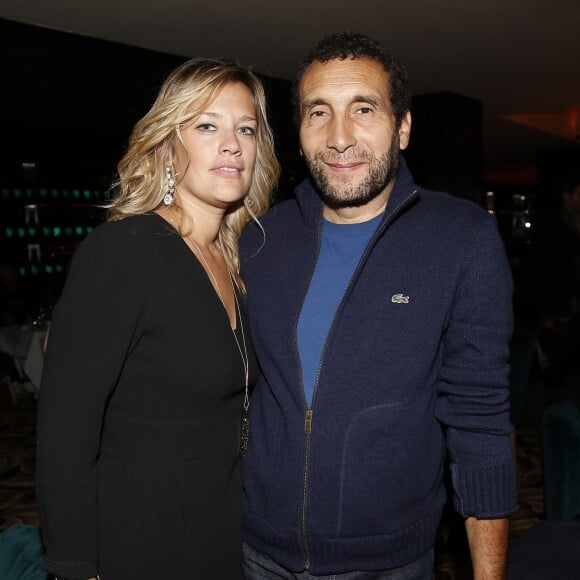 Exclusif - Zinedine Soualem et sa compagne Caroline Faindt - Richard Orlinski organise un dîner et une vente aux enchères pour le Sidaction "Ensemble contre le Sida" au restaurant La Gioia à Paris, le 21 octobre 2015. ©Marc Ausset-Lacroix/Bestimage.