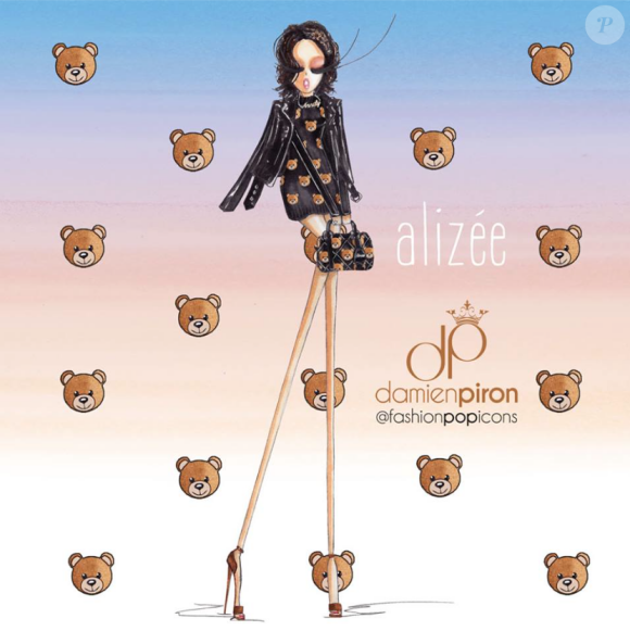 Alizée, muse de Damien Piron, jeune illustrateur belge parti trop tôt. Octobre 2015.