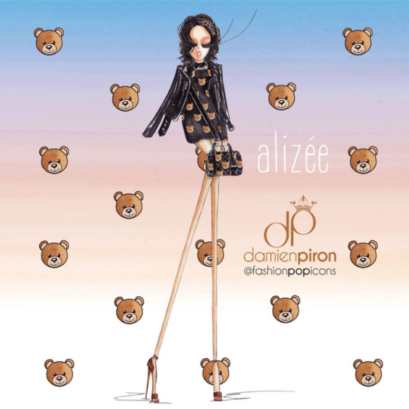 Alizée, muse de Damien Piron, jeune illustrateur belge parti trop tôt. Octobre 2015.