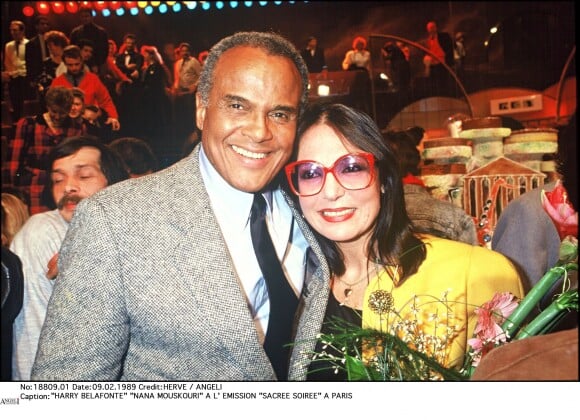 Harry Belafonte et Nana Mouskouri dans Sacrée soirée en 1989