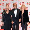 Harry Belafonte avec sa femme Julie Robinson-Belafonte et sa fille Gina au gala "Ein Herz für Kinder" à Berlin le 6 décembre 2014
